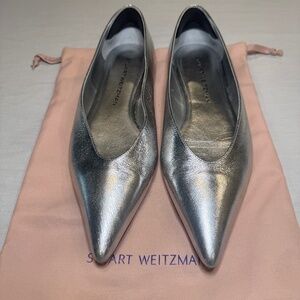 COPY - Stuart Weitzman Silver Lina Flat - Size 11B